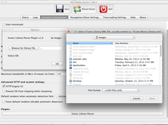 Plugin options screen